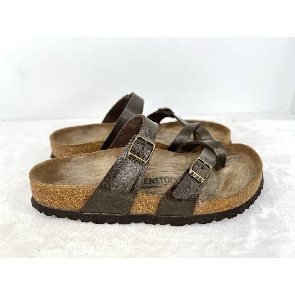 Birkenstock Mayari Birko-Flor Sandals Dark Bronze Size 38 / Womens 7 Regular Fit